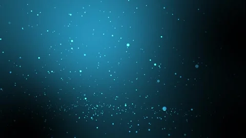 Abstract blue particles floating in a dark gradient background animation loop Stock Footage 319826444