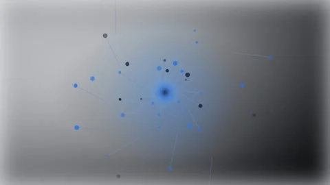 Abstract Blue Particles Flowing Stock Footage 340596394