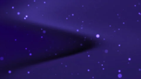 Abstract Blue Particles Flowing Through Navy Black Background Vídeo Stock 343773652