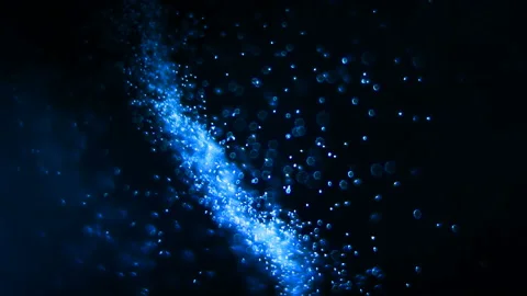 Abstract Blue Particles Glitter Background Stock Footage 151369821