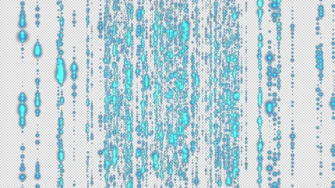 Abstract blue particles lines like in a matrix on a transparent background Video stock 194729793