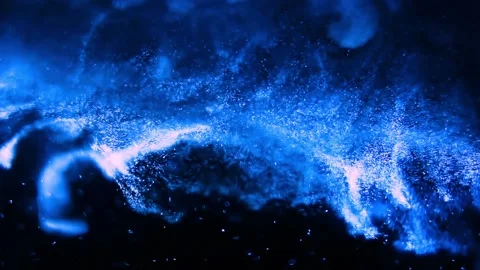 Abstract Blue Particles In Motion, Animation Background Stock Footage 158243281