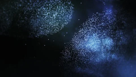 Abstract Blue Particles Space Animation Stock Footage 150743804