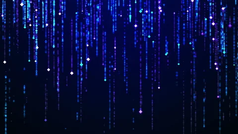 Abstract Blue Particles with Trails Animated Background - 4K Video Stock Footage 168737354