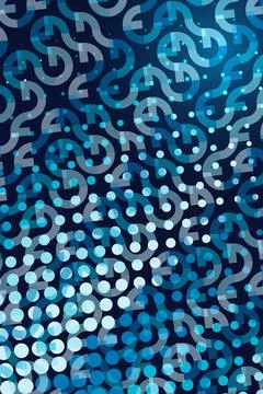 Abstract Blue Pattern with Circular Elements Stock Photos