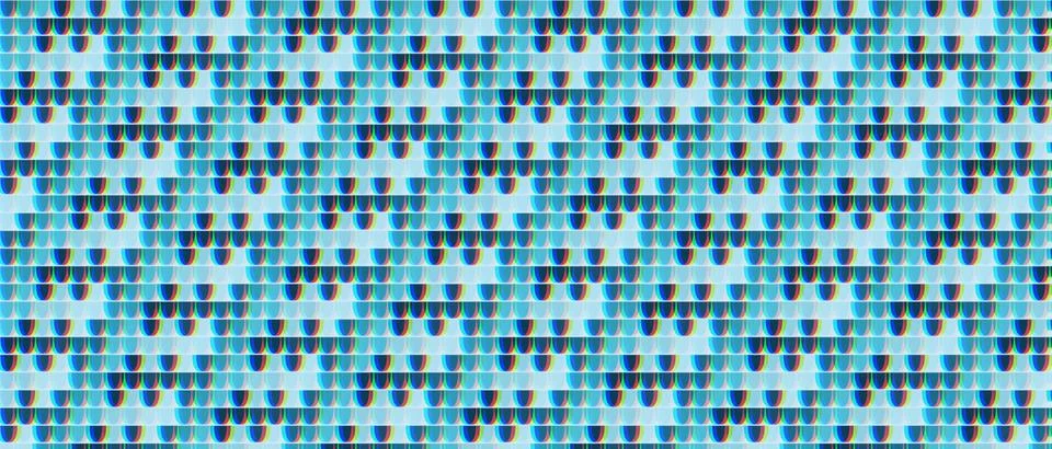 Abstract Blue Pattern with Glitch Effect and Chromatic Aberration イラスト素材
