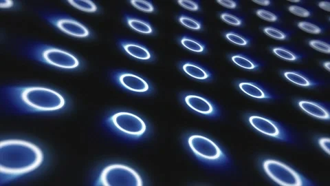 Abstract blue pattern of glowing geometric circles loop futuristic hi-tech .. Stock Footage 242454701