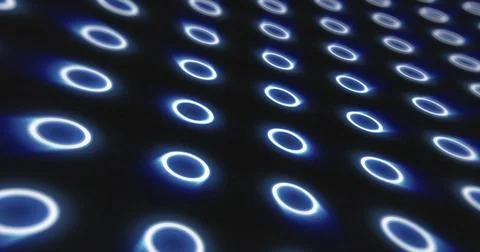 Abstract blue pattern of glowing geometric circles loop futuristic hi-tech .. Stock Illustration
