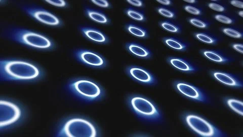 Abstract blue pattern of glowing geometric circles loop futuristic hi-tech .. Stock Illustration