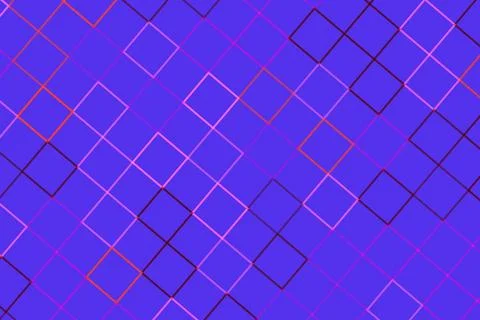 Abstract blue pattern with glowing squares and lines Stock Photos