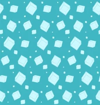 Abstract blue pattern with ice cubes Stock Illustration