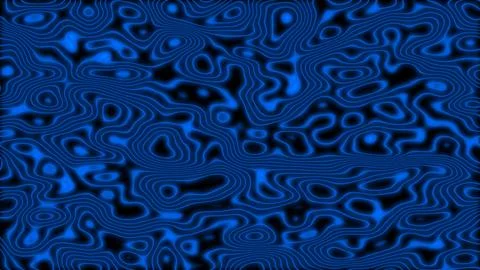 Abstract Blue Pattern with Wavy Lines and Fluid Motion for Digital Design Stock Illustration