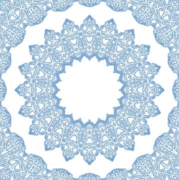 Abstract blue pattern on white Illustrazione stock