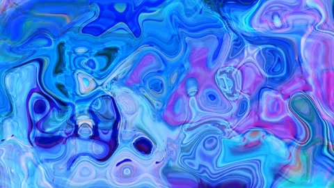 Abstract blue pink liquid paint, texture,  colorful, holographic, 4k background. Stock-Footage 138984664