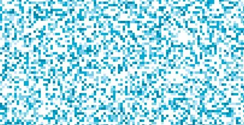 Abstract Blue Pixel Mosaic Pattern on White Background Stock Illustration