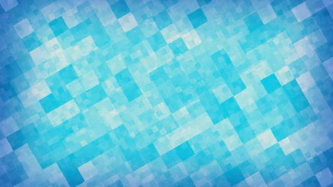 Abstract Blue Pixelated Geometric Mosaic Fractal Background Video stock 341875643
