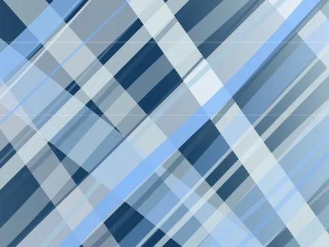 Abstract blue plaid geometric pattern background with layered diagonal squa.. Stock-Illustration
