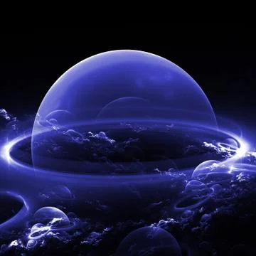 Abstract blue planet/bubble Stock Illustration