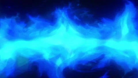 Abstract Blue Plasma Background With Horizontal Energy Wave Glow Video stock 332299621