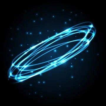 Abstract blue plasma background with ovals Stock Illustration