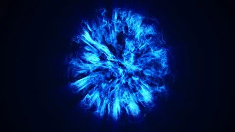 Abstract blue plasma explosion forming glowing energy orb with dynamic ligh.. Stock-Illustration