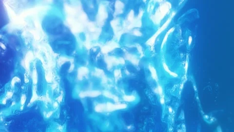 Abstract blue plasma texture with fluid cosmic forms Stock Footage 337132607
