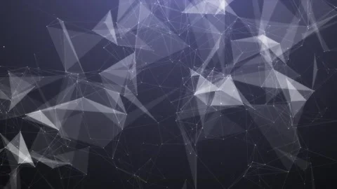 Abstract Blue Plexus Background with Transforming Lines and Triangles. Stock Footage 153620448
