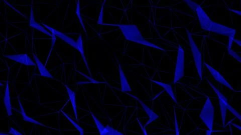 Abstract blue plexus connected triangle line moving technology futuristic a.. Stock Footage 295187696