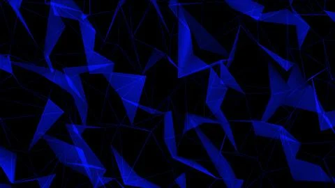 Abstract blue plexus connected triangle line moving technology futuristic a.. Stock Illustration