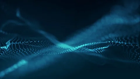 Abstract blue plexus dot wave background Stock Footage 124261202