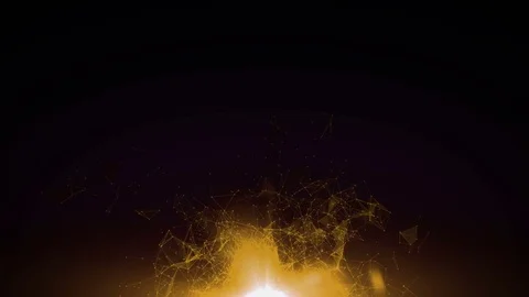 Abstract blue plexus geometrical background with moving lines, numbers and dots. Stock Footage 76022082