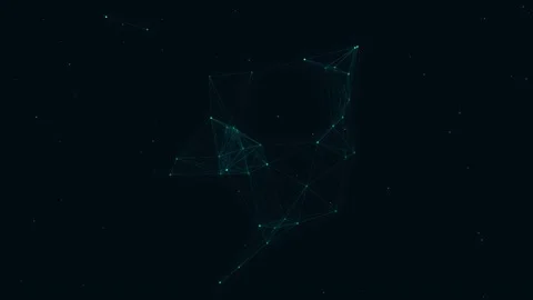 Abstract Blue Plexus Network Animation on Dark Background Stock Footage 340940304