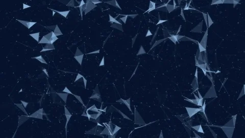 Abstract Blue Plexus Network Background. Stock Footage 74840055