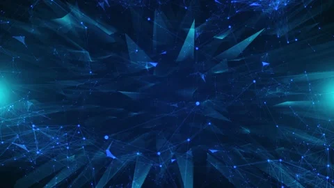 Abstract blue plexus network background animation Stock Footage 305023828