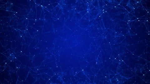 Abstract Blue Plexus Network Background with Glowing Nodes and Connected Lines Stock Footage 327890327