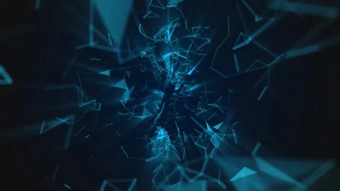 Abstract blue plexus network background: digital data connection and techno.. Stock Footage 347304882