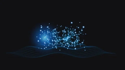 Abstract blue plexus network floating above digital wave motion graphic bac.. Stock Footage 340971043