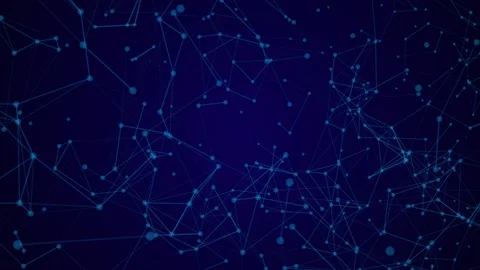 Abstract blue plexus particles video moving background with shine on background Stock-Footage 93970364