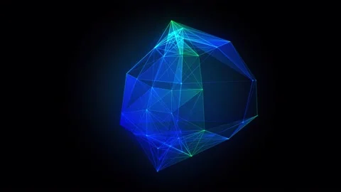 Abstract blue Plexus structure form 3D animation. Digital and scientific ways to Stock Footage 149827148