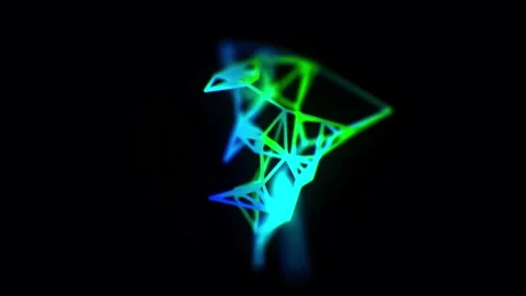 Abstract blue Plexus structure form 3D animation. Digital and scientific ways to Stock Footage 149827518