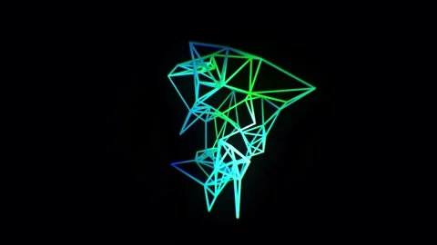 Abstract blue Plexus structure form 3D animation. Digital and scientific ways to Stock Footage 152388015