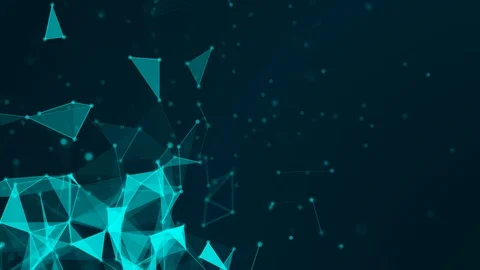 Abstract Blue plexus Technology network connects and atoms science concept Stock Footage 111780394