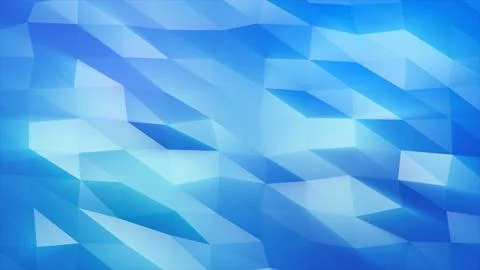 Abstract blue polygon background with smooth gradient effects and faceted geo Stock Illustration