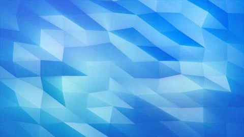 Abstract blue polygon background with smooth gradient effects and faceted geo Stock Illustration