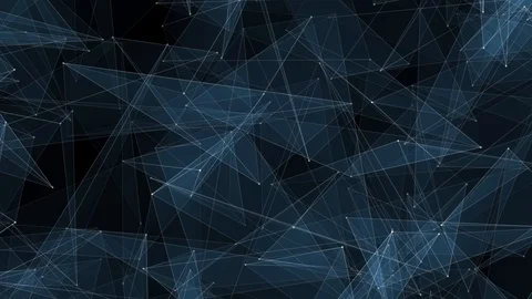 Abstract BLUE polygon net connections cloud animation background new quality Stock Footage 91377225