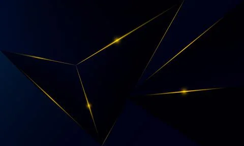 Abstract blue polygon triangles shape pattern background. Stock Illustration