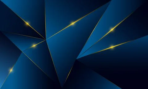 Abstract blue polygon triangles shape pattern background. Illustrazione stock