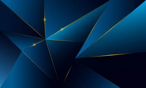 Abstract blue polygon triangles shape pattern background. Illustrazione stock