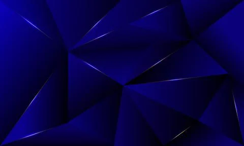 Abstract blue polygon triangles shape pattern background Illustrazione stock