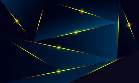 Abstract blue polygon triangles shape pattern background Stock Illustration